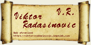 Viktor Radašinović vizit kartica